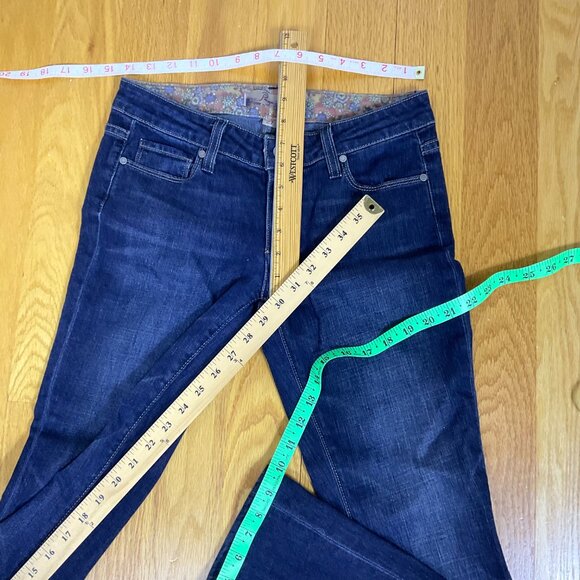 Paige Jeans Low Rise Flared Leg Dark Wash Bell Canyon (27) - Picture 8 of 8